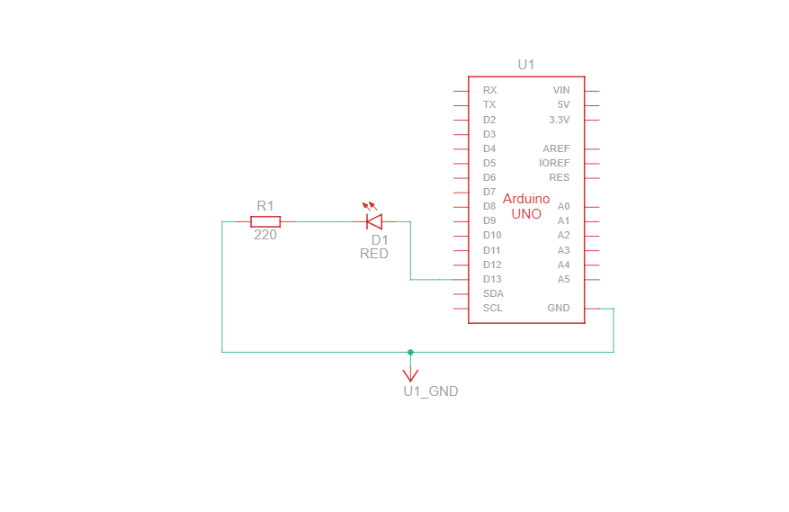 Blink LED Schematic
