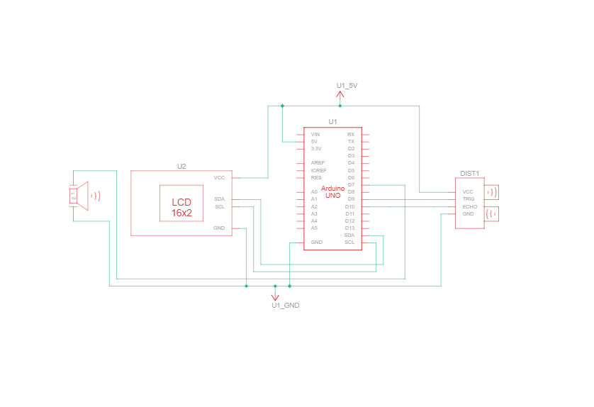 Proximity Alert System Schematic